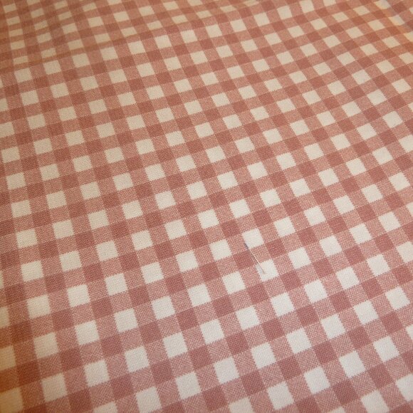 Coffee-colored Vichy-style 5 mm checkered fabric - Picture 1 of 3